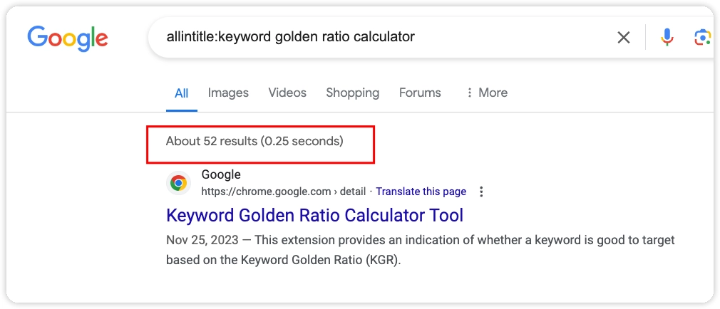 Good KGR Example for allintitle:keywords golden ratio