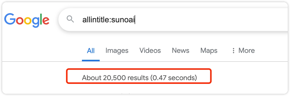 sunoai of allintitle results